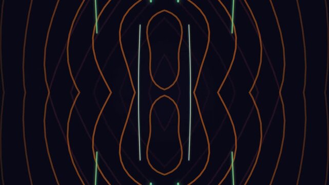 Abstract Black Brown Galaxy Dots Motion Background with Neon Highway, Quad 2K Seamless Loop Video for Creative Art and Design v20260504203542