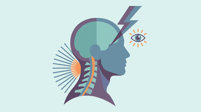 Meningism Headache Illustration