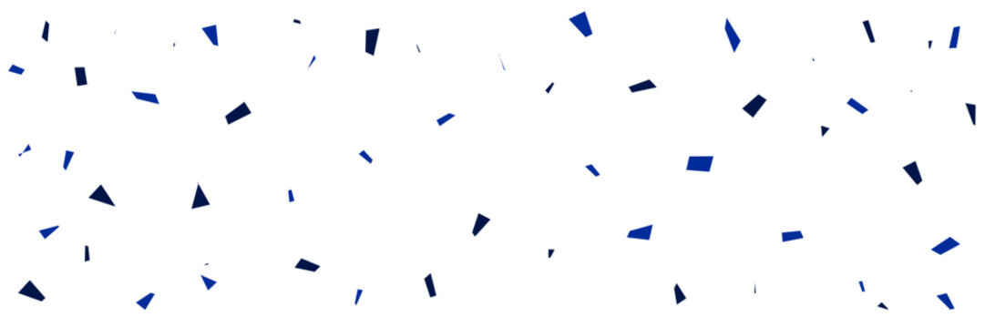 Blue Confetti Falling on Transparent Background. Festive Celebrations. Wallpaper. Vector Illustration
