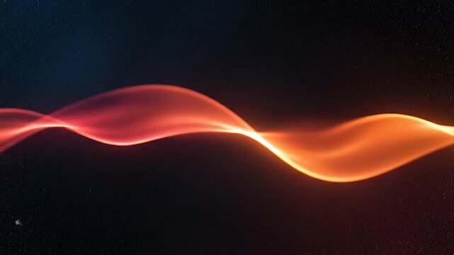 Abstract glowing wavy line on black background for design projects