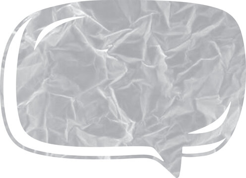 Crumpled speech bubble icon for comments or feedback