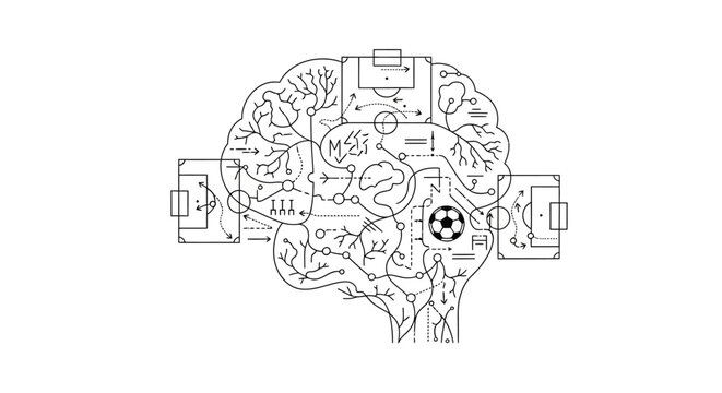 Brain with robotic circuit board.