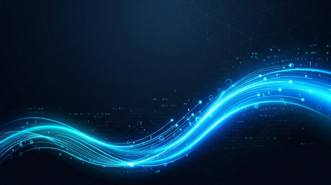 Futuristic AI Data Flow Background