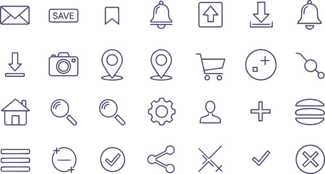 Minimalist Modern Business and Social Media Vector Symbols