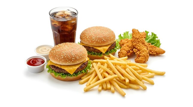 Loaded Cheeseburger Combo with Fries and Dips