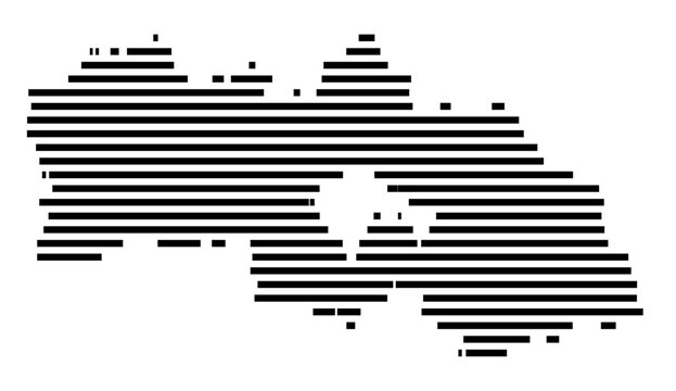 Symbol Map of the Landkreis Neustadt a.d.Waldnaab (Bayern, Germany) showing the county with a pattern of just a few black lines