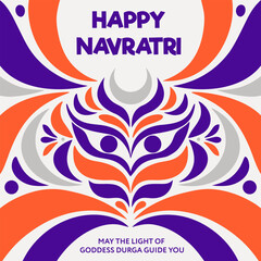 Bold abstract Navratri festival graphics in vector, Indian theme, background for printing © Aleksandr