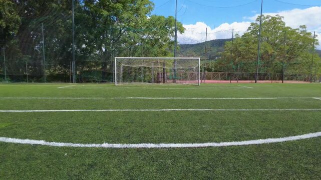 Dinamic Urban clean Football field with trees
