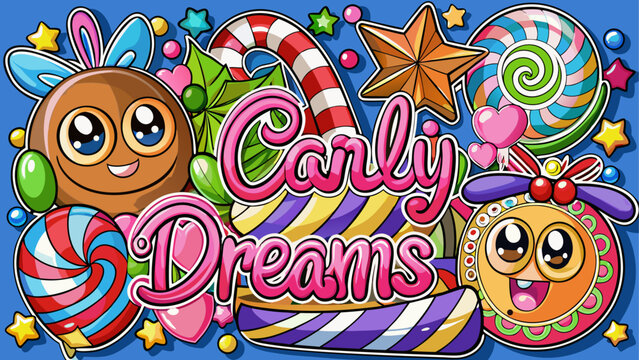 Cartoon candies and carly dreams artwork