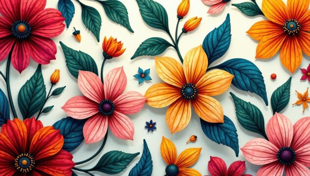 Multi-textured abstract floral shirt pattern, allover design, style, trendy