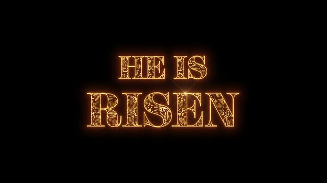 vibrant gold he is risen animation background