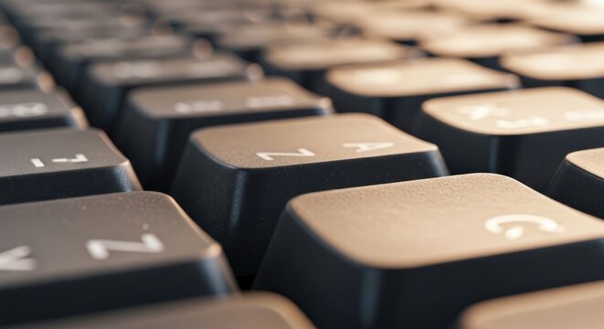 Close-up view of a computer keyboard.