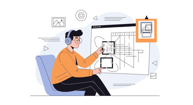 Designer Planning Project with Wireframes and Wireframing Tools