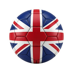 Obraz premium Soccer ball designed with Union Jack pattern on transparent background transparent background