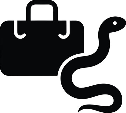 Snake Bite Kit Flat Icon Style Silhouette Vector Art Illustration