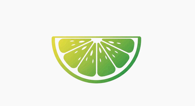 A vibrant illustration of a lime wedge showcasing its segments and gradient colors
