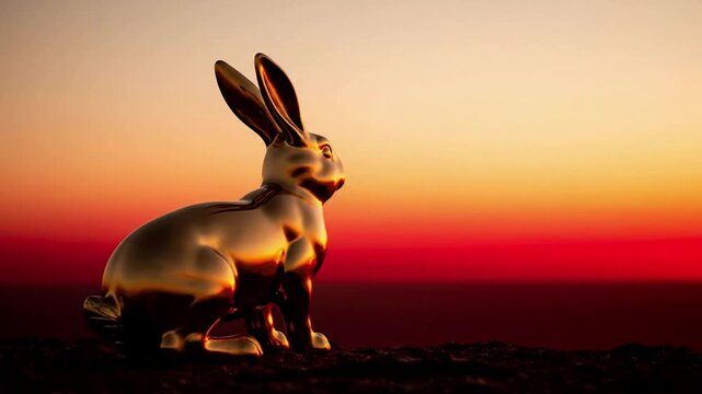 imagine image from sentences(the sentences has less than 200 characters) "donkey in sunset, donkey on sunset background, " and from tags "rabbit, animal, cartoon, bunny, easter, illustration, vector, 