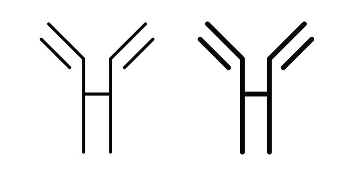 Antibody icon editable vector. Solid and line icons.