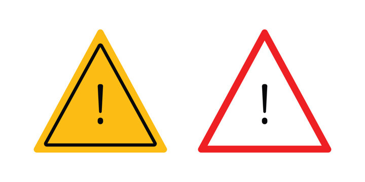 attention sign editable vector. Solid and line icons.