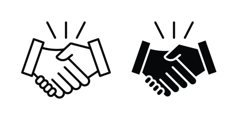 Obraz premium Business deal icon editable vector. Solid and line icons.