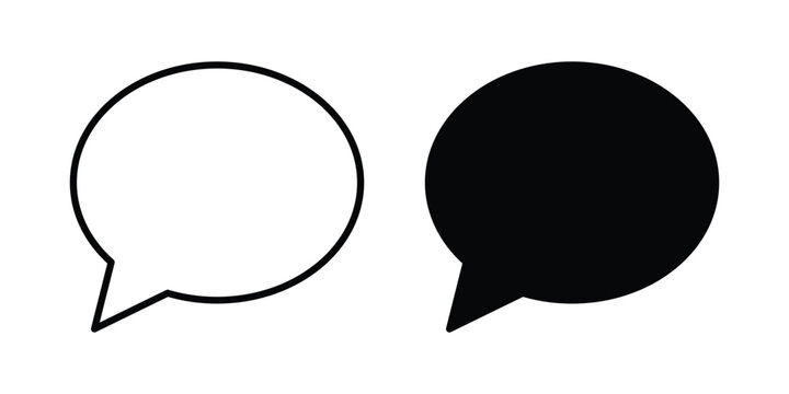 Comments icon editable vector. Solid and line icons.