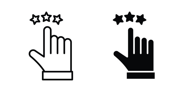 Customer feedback icon editable vector. Solid and line icons.