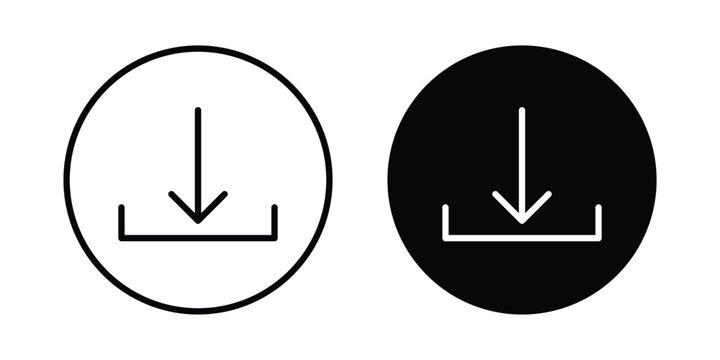 Download icon editable vector. Solid and line icons.
