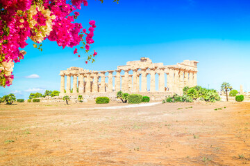 Obraz premium Selinunte site with ancient greek ruins, Sicily island, Italy