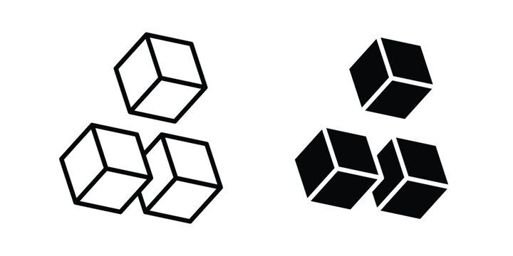 Ice icon editable vector. Solid and line icons.