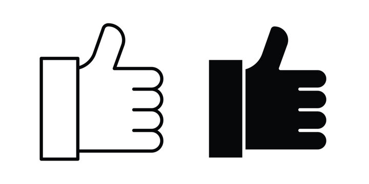 Like icon editable vector. Solid and line icons.
