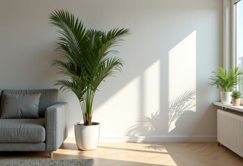 Fototapeta premium Modern apartment with palm plant
