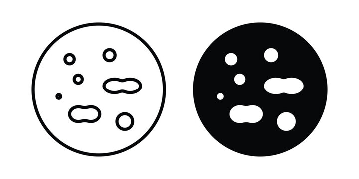 Microorganism icon editable vector. Solid and line icons.