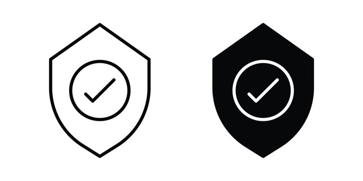 Security icon editable vector. Solid and line icons.