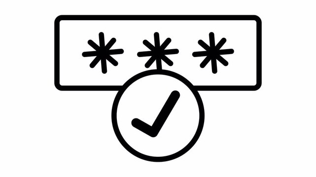  password verification animated. approved access animation