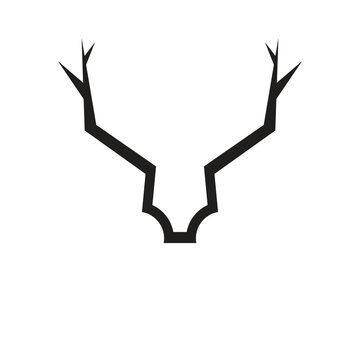 Stag Deer Geometric Line Art Logo Design