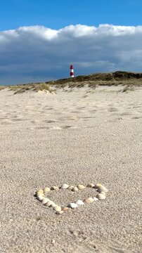 lighthouse of Sylt in summer season
