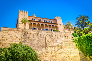 Fototapeta premium old royal castle in Palma de Majorca capital of Majorca, Spain, Balearic islands