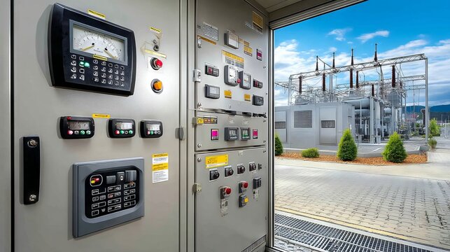 Clean Observation Room with Industrial Control Panel and Equipment