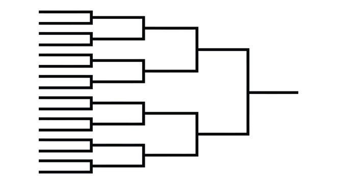 tournament bracket silhouette on white background high quality