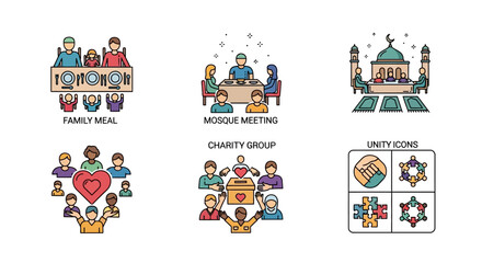 Fototapeta premium People from different cultures together.
