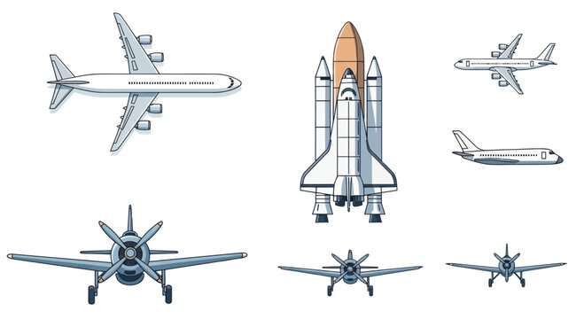 Diverse Aircraft and Space Shuttle Collection