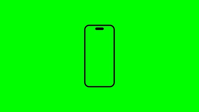 Rotate phone animation with smartphone and curved arrows mobile screen orientation change symbol vertical device turning motion transparent background interface instruction graphic