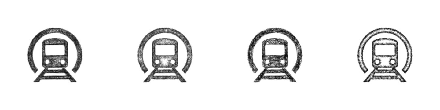 Sketch transportation company logo design set