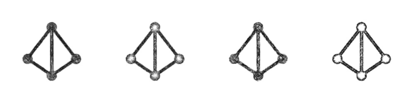 Sketch vertex logo design set