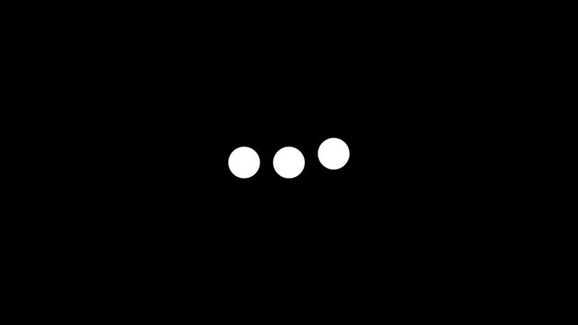 loading cool linear loop animation Point icon. 3 wavy dots. waiting display. waiting icon. point loading animation. loads the Dot icon animation. circle animation,on a black background,4k video.