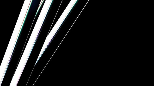 Prismatic glass shards with green and blue reflections emerge from a dark corner creating a sophisticated abstract background with sharp edges and metallic shine