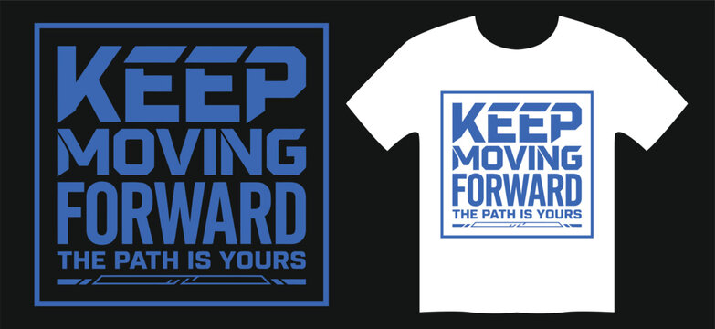 Motivational typography t-shirt design with geometric frame.