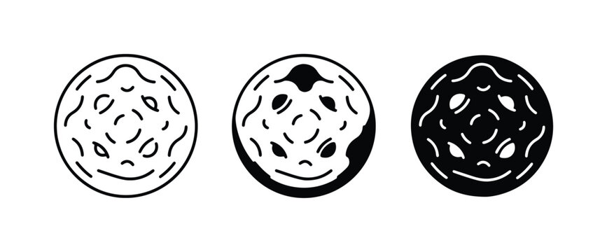 Planet Icons, Celestial Orbits, Cosmic Spheres, Space Exploration Vector Set