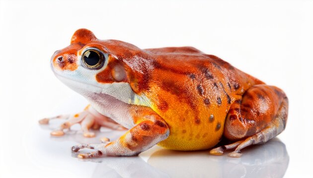 single coqui frog isolated on a white background