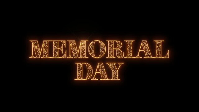 gold glitter memorial day animation background